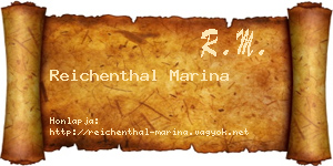Reichenthal Marina névjegykártya
